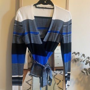Diane Von Furstenberg Multi Colored Wrap Top